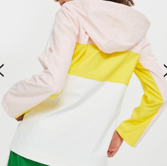 Topshop Mac Hooded Colorblock Rain Jacket - Picture 3 of 6